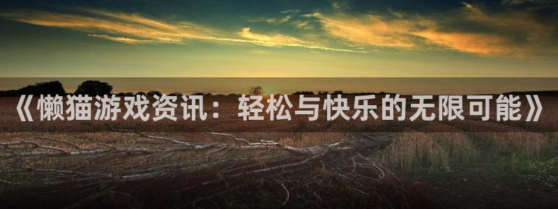 优贝娱乐咨询：《懒猫游戏资讯：轻松与快乐的无限可能》